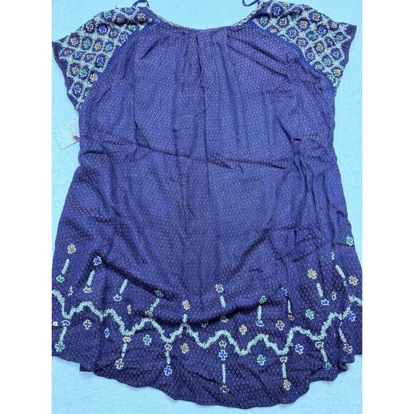 Free People Bead It Midi Dress Sz Large Purple Orange Woven NWT Boho Festival - Picture 10 of 12